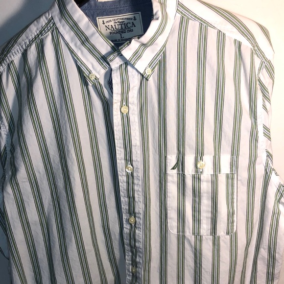 Nautica Button Down Dress Shirt. Vintage. - Picture 2 of 4